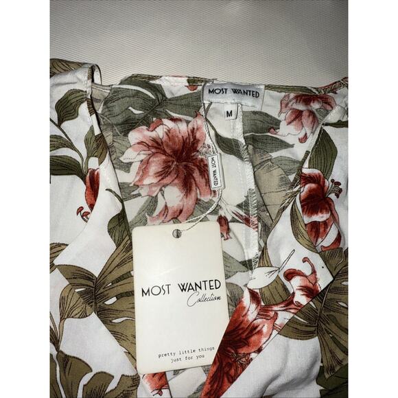 NWT Most Wanted Collection Floral Long Sleeve Top Size Medium - Picture 3 of 8
